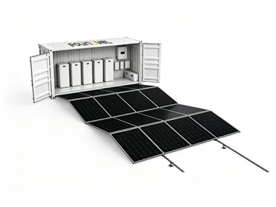 Składany system kontenerów solarnych